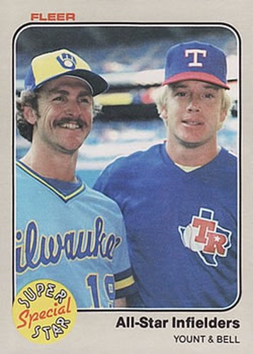 #632 Robin Yount / Buddy Bell - Milwaukee Brewers / Texas Rangers - 1983 Fleer Baseball