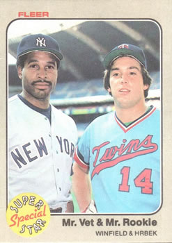 #633 Dave Winfield / Kent Hrbek - New York Yankees / Minnesota Twins - 1983 Fleer Baseball