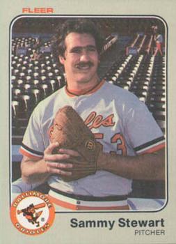 #74 Sammy Stewart - Baltimore Orioles - 1983 Fleer Baseball