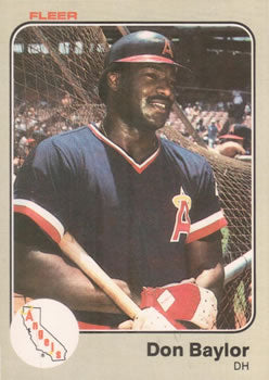 #77 Don Baylor - California Angels - 1983 Fleer Baseball