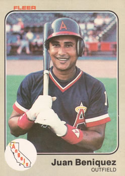 #78 Juan Beniquez - California Angels - 1983 Fleer Baseball