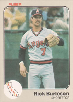 #80 Rick Burleson - California Angels - 1983 Fleer Baseball