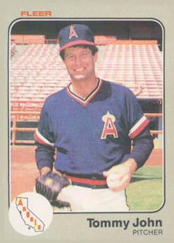 #95 Tommy John - California Angels - 1983 Fleer Baseball