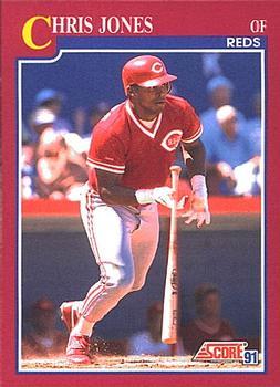 #92T Chris Jones - Cincinnati Reds - 1991 Score Rookie & Traded Baseball