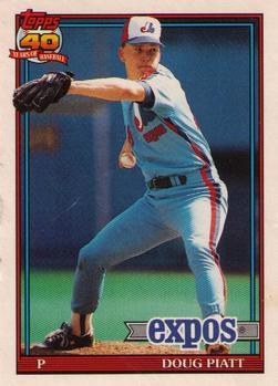 #92T Doug Piatt - Montreal Expos - 1991 Topps Traded Baseball