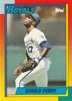 #92T Gerald Perry - Kansas City Royals - 1990 Topps Traded Baseball