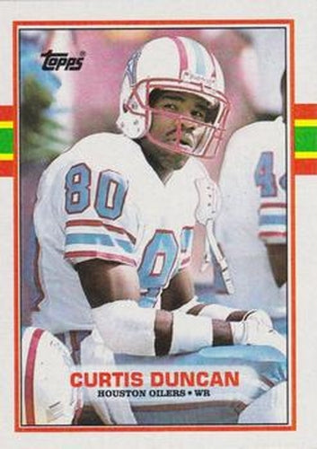 #92 Curtis Duncan - Houston Oilers - 1989 Topps Football
