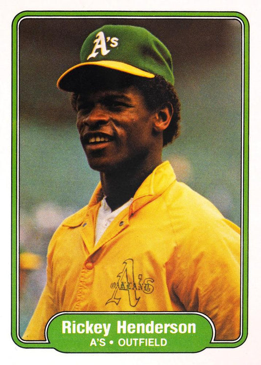 #92 Rickey Henderson - Oakland Athletics - 1982 Fleer Baseball