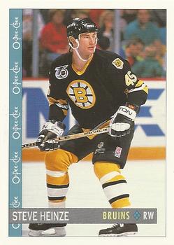 #92 Steve Heinze - Boston Bruins - 1992-93 O-Pee-Chee Hockey