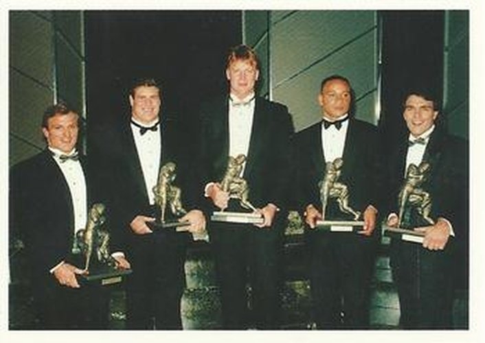 #92 Trophy Winners Checklist - 1992 All World CFL Football