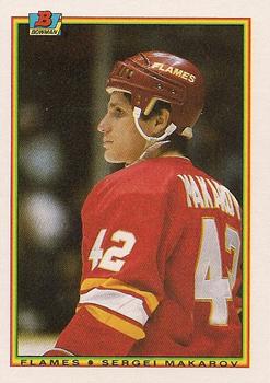 #92 Sergei Makarov - Calgary Flames - 1990-91 Bowman Hockey