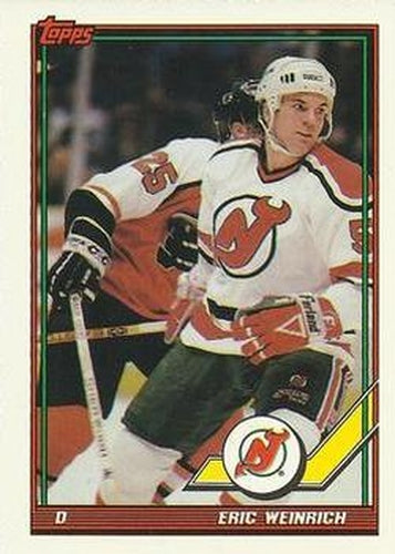 #92 Eric Weinrich - New Jersey Devils - 1991-92 Topps Hockey