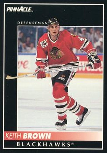 #92 Keith Brown - Chicago Blackhawks - 1992-93 Pinnacle Canadian Hockey