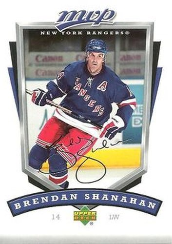 #192 Brendan Shanahan - New York Rangers - 2006-07 Upper Deck MVP Hockey