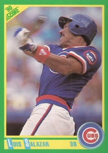 #92 Luis Salazar - Chicago Cubs - 1990 Score Baseball