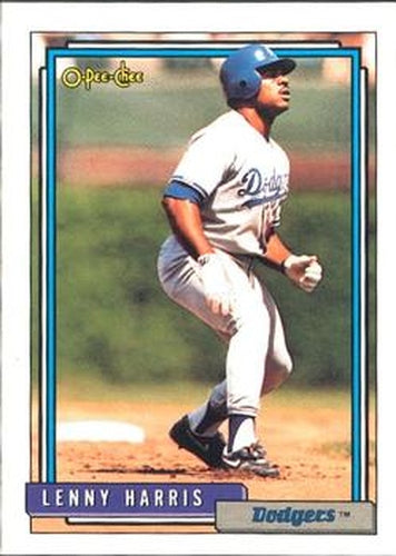 #92 Lenny Harris - Los Angeles Dodgers - 1992 O-Pee-Chee Baseball