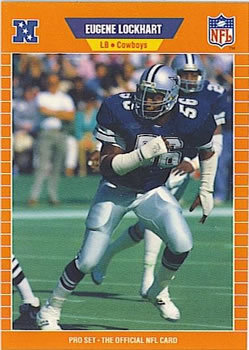 #92 Eugene Lockhart - Dallas Cowboys - 1989 Pro Set Football