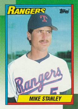 #92 Mike Stanley - Texas Rangers - 1990 Topps Baseball