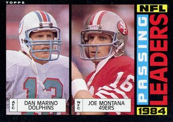 #192 Dan Marino / Joe Montana - Miami Dolphins / San Francisco 49ers - 1985 Topps Football
