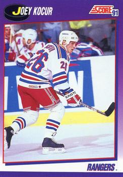 #92 Joey Kocur - New York Rangers - 1991-92 Score American Hockey