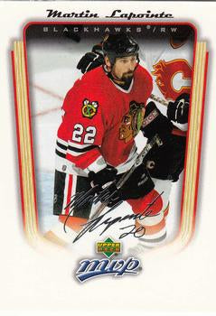 #92 Martin Lapointe - Chicago Blackhawks - 2005-06 Upper Deck MVP Hockey