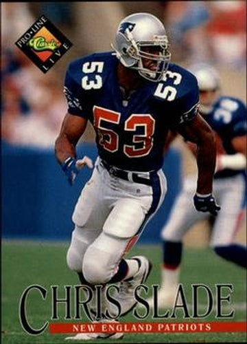 #92 Chris Slade - New England Patriots - 1994 Pro Line Live Football