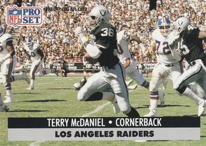 #192 Terry McDaniel - Los Angeles Raiders - 1991 Pro Set Football