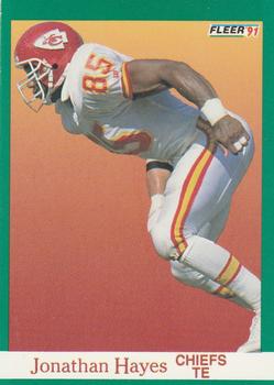 #92 Jonathan Hayes - Kansas City Chiefs - 1991 Fleer Football