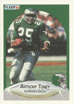 #92 Anthony Toney - Philadelphia Eagles - 1990 Fleer Football