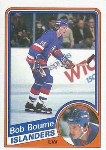 #92 Bob Bourne - New York Islanders - 1984-85 Topps Hockey