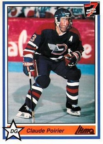 #92 Claude Poirier - Trois-Rivieres Draveurs - 1990-91 7th Inning Sketch QMJHL Hockey