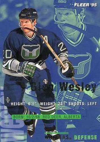 #92 Glen Wesley - Hartford Whalers - 1994-95 Fleer Hockey