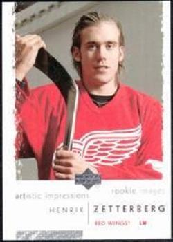 #92 Henrik Zetterberg - Detroit Red Wings - 2002-03 UD Artistic Impressions Hockey