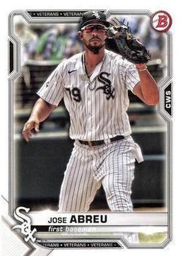 #92 Jose Abreu - Chicago White Sox - 2021 Bowman Baseball