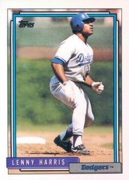 #92 Lenny Harris - Los Angeles Dodgers - 1992 Topps Baseball