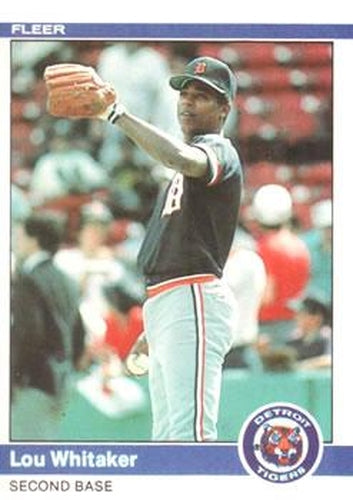 #92 Lou Whitaker - Detroit Tigers - 1984 Fleer Baseball