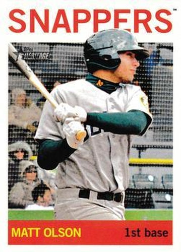 #92 Matt Olson - Beloit Snappers - 2013 Topps Heritage Minor League Baseball