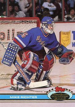 #92 Mike Richter - New York Rangers - 1991-92 Stadium Club Hockey