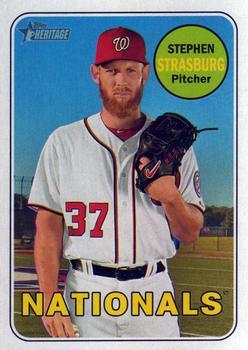 #92 Stephen Strasburg - Washington Nationals - 2018 Topps Heritage Baseball