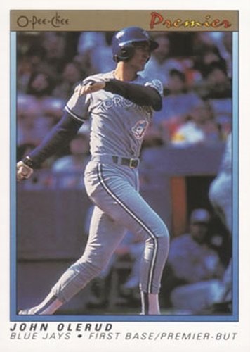 #92 John Olerud - Toronto Blue Jays - 1991 O-Pee-Chee Premier Baseball