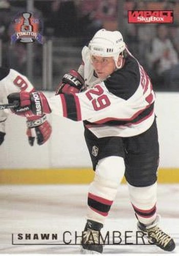 #92 Shawn Chambers - New Jersey Devils - 1995-96 SkyBox Impact Hockey