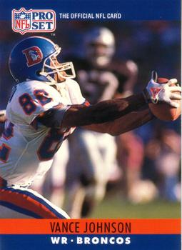 #92 Vance Johnson - Denver Broncos - 1990 Pro Set Football