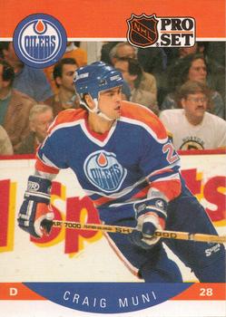 #92 Craig Muni - Edmonton Oilers - 1990-91 Pro Set Hockey