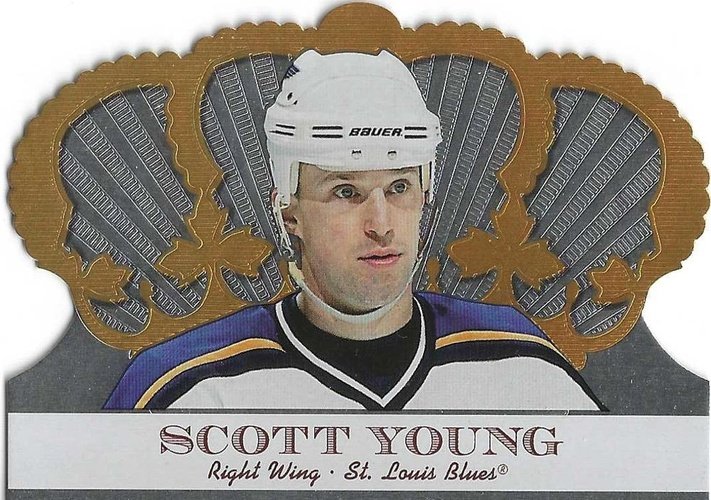 #92 Scott Young - St. Louis Blues - 2000-01 Pacific Crown Royale Hockey