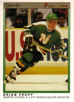 #92 Brian Propp - Minnesota North Stars - 1990-91 O-Pee-Chee Premier Hockey