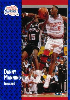 #92 Danny Manning - Los Angeles Clippers - 1991-92 Fleer Basketball