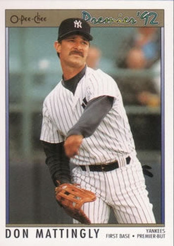 #92 Don Mattingly - New York Yankees - 1992 O-Pee-Chee Premier Baseball