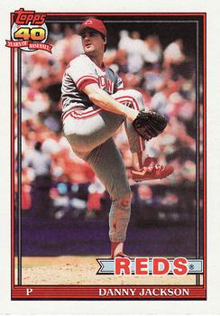 #92 Danny Jackson - Cincinnati Reds - 1991 Topps Baseball