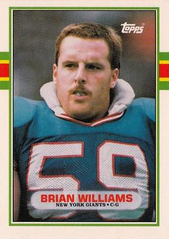 #92T Brian Williams - New York Giants - 1989 Topps Traded Football