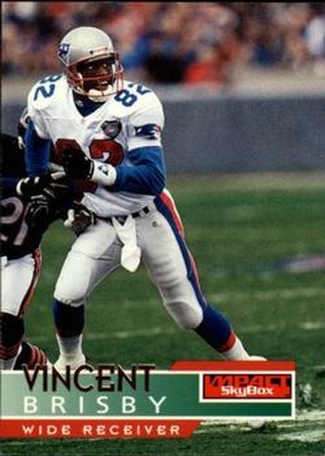 #93 Vincent Brisby - New England Patriots - 1995 SkyBox Impact Football